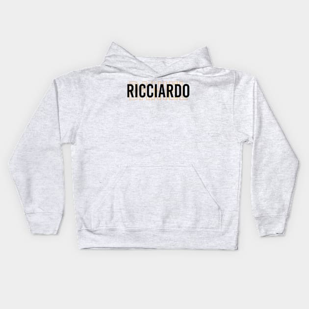 Daniel Ricciardo Driver Name - 2022 Season #3 Kids Hoodie by GreazyL